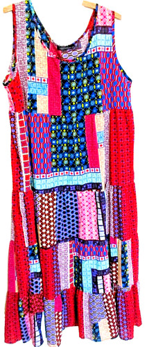 Zanzea red patchwork - patchwork, satin