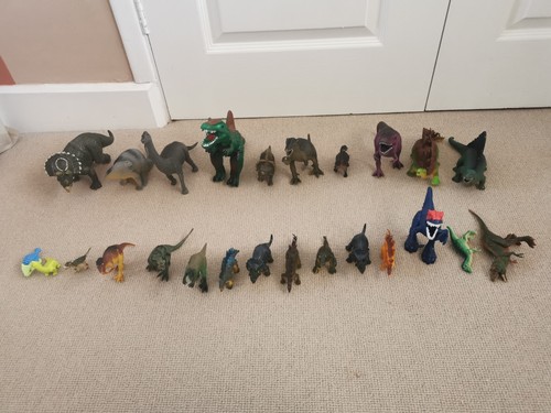 Vintage plastic dinosaurs - vintage,