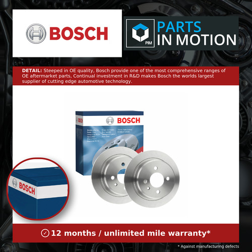 Brake discs pair solid fits - 2x,