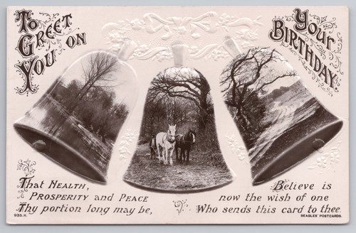 Postcard vintage rppc greet - postcard,