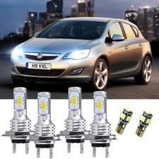 For Vauxhall Astra J 2009-2015 6000K Led HID Headlight High/Low/Side Light Bulbs