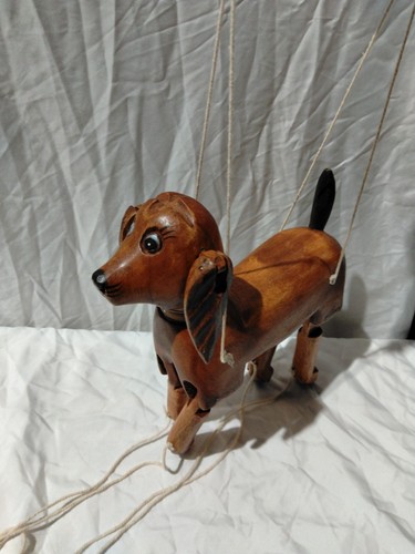 Carved wood folk - carved, dog