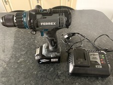 Ferrex 20V Cordless Combi Drill With 5 Ah Battery And UK Charger