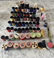 Vintage Bundle 73 Of Reels Cotton Nylon Sewing Thread Sylko Dewhurst Gutermann
