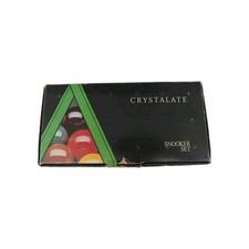 Snooker Ball Set x17 Crystalate Balls Size 1 3/4" Vintage Plus 6 Chalk Cubes