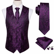 Mens Waistcoat Burgundy Red