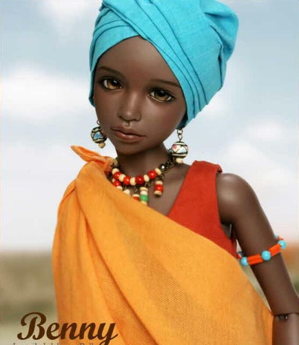 Bjd doll girl brown - 1/4,