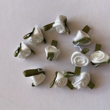 Mini Small Satin Ribbon Rose