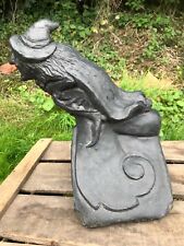 Witch Roof finial angled or half round black decorative stone ridge tile 