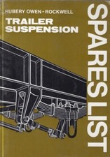 RUBERY OWEN M R SERIES SINGLE TANDEM TRI AXLE TRAILER SUSPENSION PARTS CATALOGUE