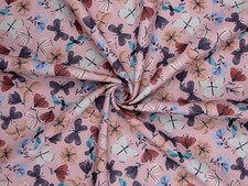 1.48m Deadstock Fleece Back Soft Shell Coating Fabric  Orchid - per metre