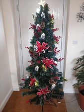 6ft Fibre Optic Decorated Tree.. Bright Led Lights. Automatic Lighting Sequence.