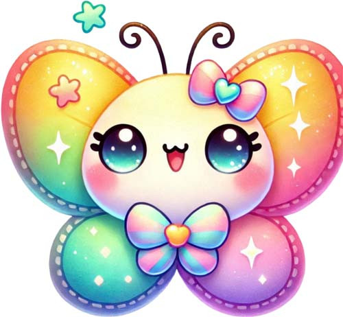 Cute cartoon butterfly - cute,