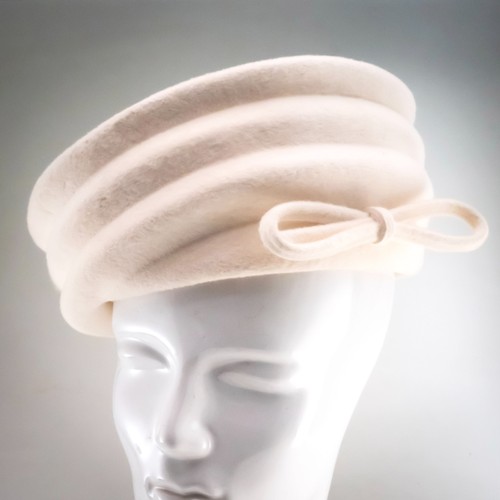 Whiteley cream felt pillbox - cream,