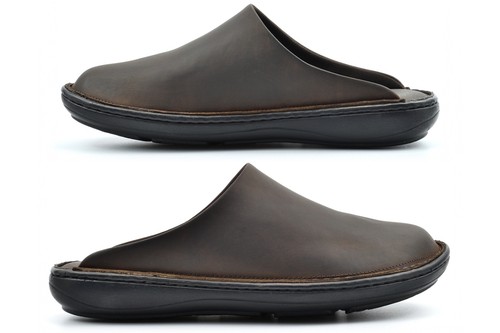 Mens leather slippers - leather,