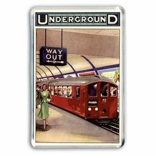 LONDON UNDERGROUND  ADVERT JUMBO FRIDGE MAGNET  for your Model Railway room