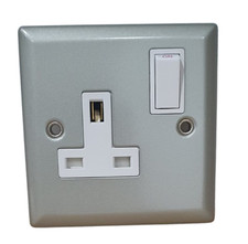 Volex Satin Chrome Single 13