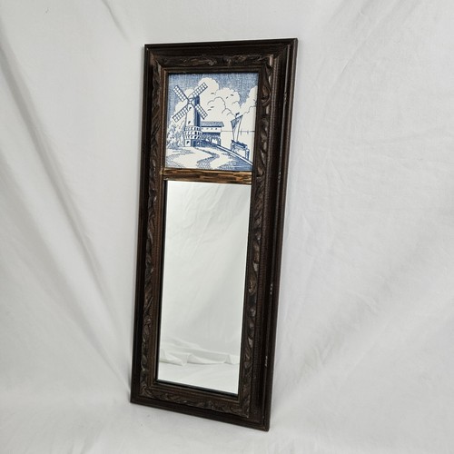Delft blue trumeau mirror - delft,