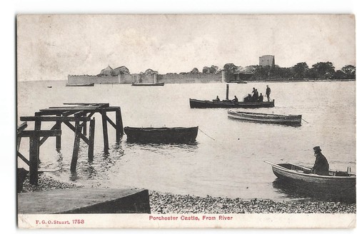 Porchester castle from - castle, river