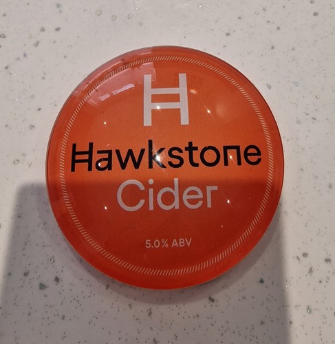 Hawkstone beer tap badge man - hawkstone,