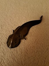 Early 20th Century (meiji Period) Japanese Bronze Catfish Okimono, Signed