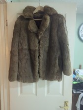 Vintage Fur Coat. French Rabbit Skin. Size 12. Unbranded