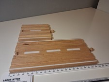 2 X Wooden Road Straights  - Wooden Road Track