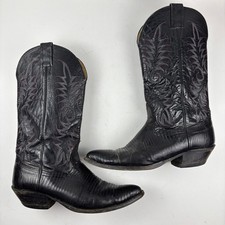 Vtg Nocona Black Lizard
