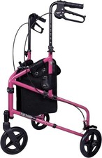 Pink Carex 3 Wheel Walker for
