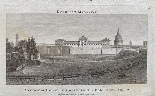 1798 antique print coldbath - print;,