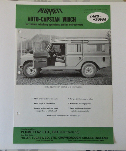 Land rover plumett auto - plumett,