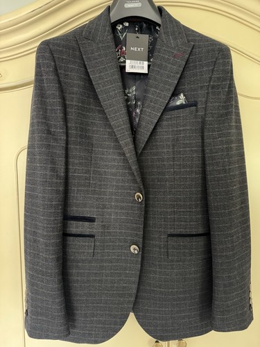 Next grey check tweed - grey,