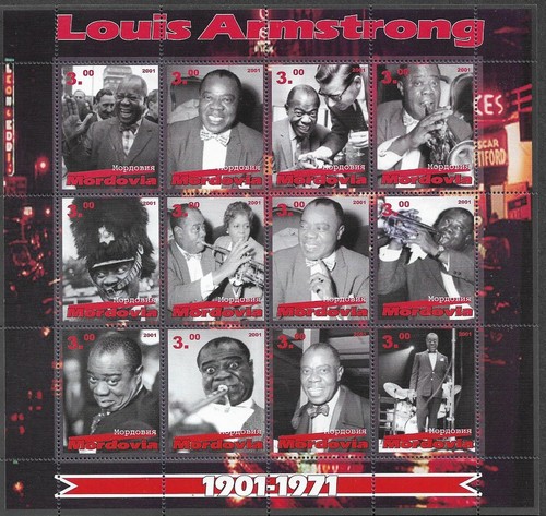 Louis armstrong stamps sheet - stamps,