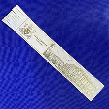 Chatsworth House, Derbyshire White & Gold Leather Bookmark 9”
