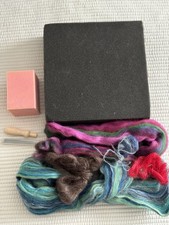 Felting Bundle Block Needles Wool Craft    Kit Mixed