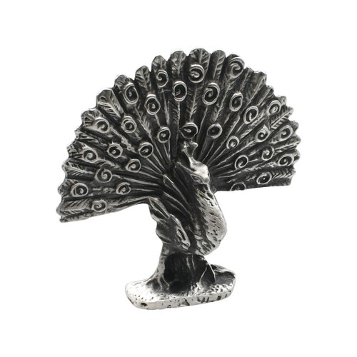 English made pewter peacock - made,