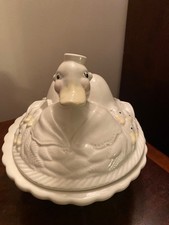 Vintage  Duck On Nest Egg