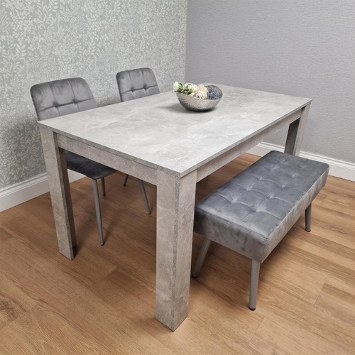 Modern grey dining table set - dining,