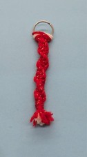 Macrame Bag Charm (Red Glitter)