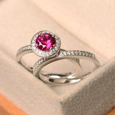 14K White Gold Over 3Ct Round