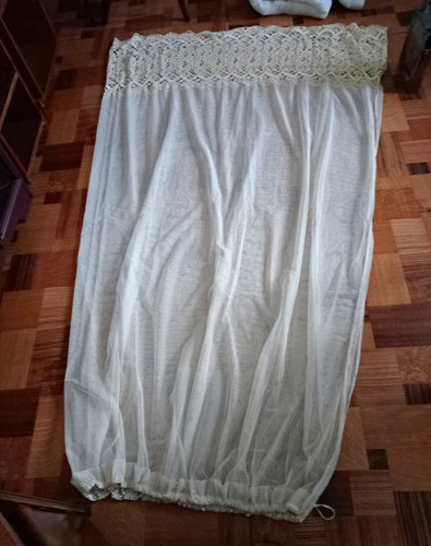 Two white sheer net - two, curtain