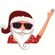 Santa Clause Windshield PVC