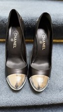 CHANEL Shoes Black and Silver