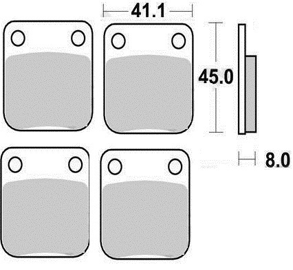 Set brake pads - of,