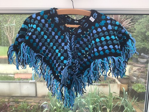 Handmade crochet child poncho - child,