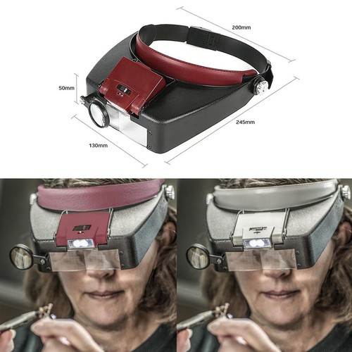 Headband visor magnifier head - headband,