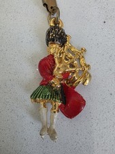Vintage Scottish Bagpipe Player Keychain/ Keyring Souvenir