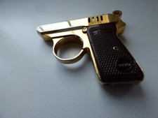 VINTAGE GAS WIN PISTOLE POCKET LIGHTER SPARKS FINE