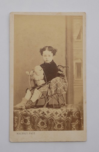 Cdv child holding - child,