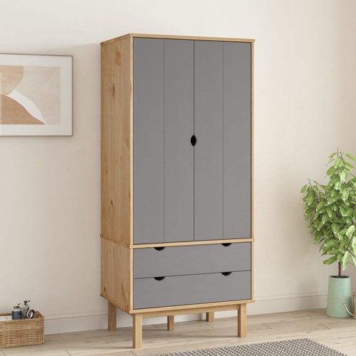 Wardrobe otta brown grey - wardrobe,